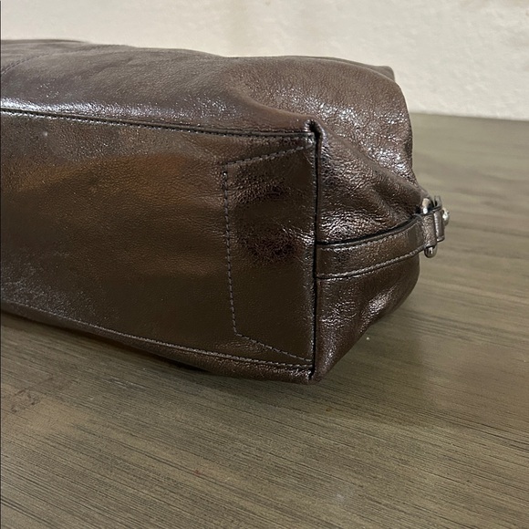 Coach Julia Metallic Bronze Shoulder Bag - Picture 6 of 10